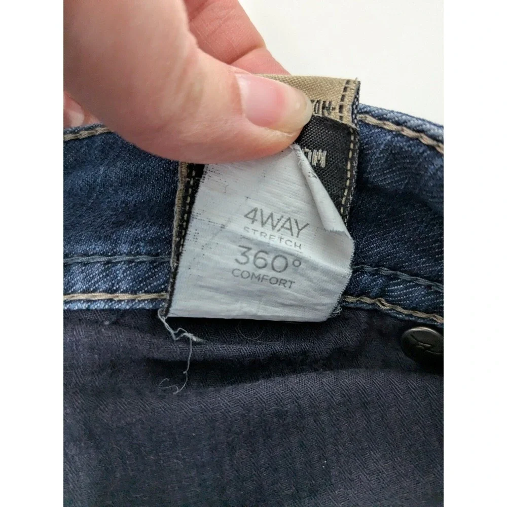 DL1961 Womens Joy Super High Rise Flare Jeans sz 28 Dark Wash Blue 4 Way Stretch - Picture 16 of 16